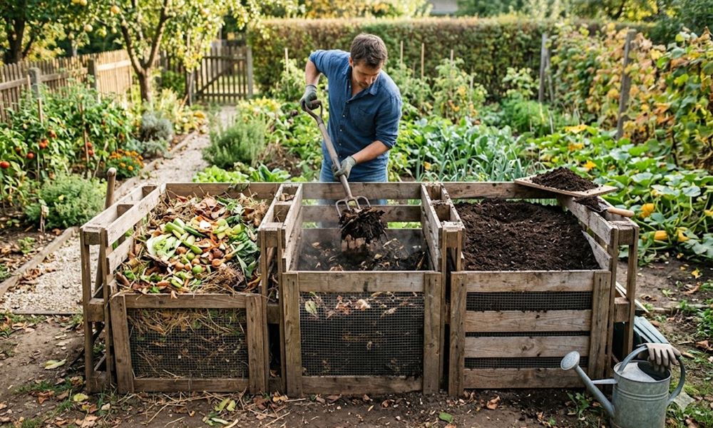 3 ladas komposztrendszer