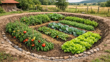 A süllyesztett ágyás, amely megtartja a vizet és legyőzi a szélsőségeket – sunken bed a mi klímánkra hangolva