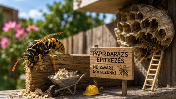 Darázs rágja a kerítést vagy a kerti bútort? Nem megenni akarja – építőanyagot lop