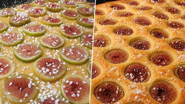 Fügéből süti, méghozzá pofonegyszerűen: 9 kanalas kevert tésztába kerültek az érett gyümölcsök