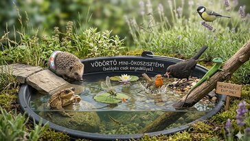 Egy földbe süllyesztett vödörtó több, mint itató: mini ökoszisztémát hozol létre vele a kertben