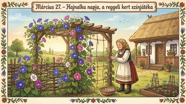 Március 27. Hajnalka napja, a reggeli kert színjátéka