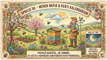 Április 30. Méhek napja, időjóslás és a termés sorsát figyelő kert