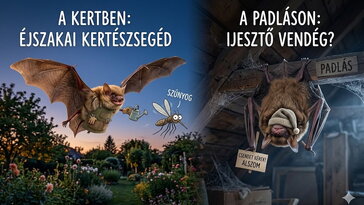 Denevér a kertben, denevér a padláson: ijesztő vendég vagy éjszakai kertészsegéd?