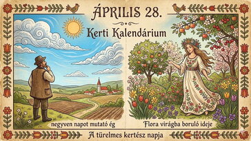 Április 28. Negyven napot mutató ég és Flora virágba boruló ideje