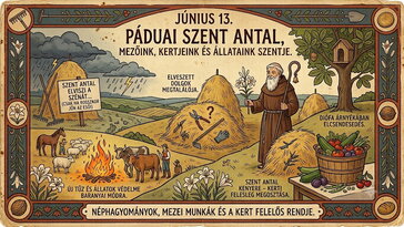 Június 13. Amikor Szent Antal a szénát, a jószágot és a kert rendjét őrizte