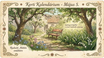 Május 5. Gyöngyvirágillat, Radnóti és a kert halkabb szépsége