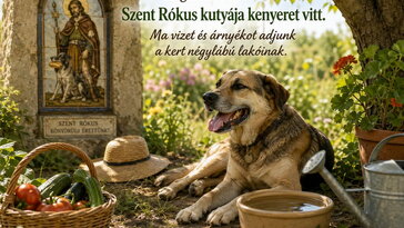 Augusztus 16. Szent Rókus kutyája kenyeret vitt – ma vizet és árnyékot adjunk a kert négylábú lakóinak