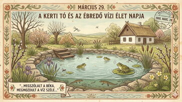 Március 29. A kerti tó és az ébredő vízi élet napja