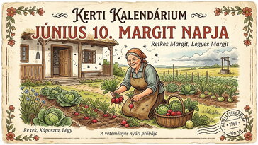 Június 10. Retkes Margit, legyes konyha és a veteményes nyári próbája