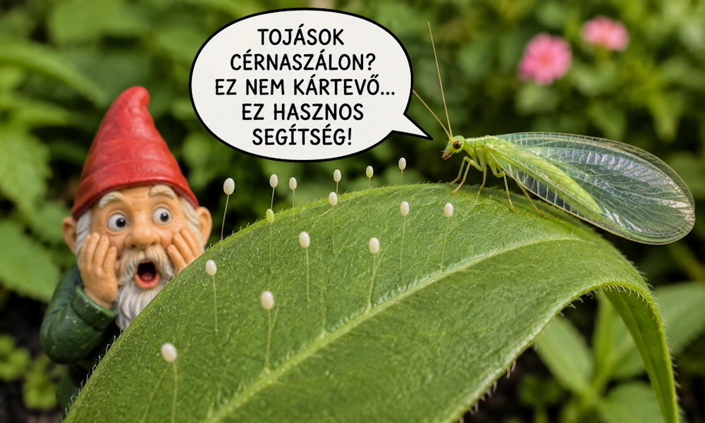Apró fehér tojások lógnak cérnaszálakon a leveleden? Ne kapard le őket, jó eséllyel segítség érkezett