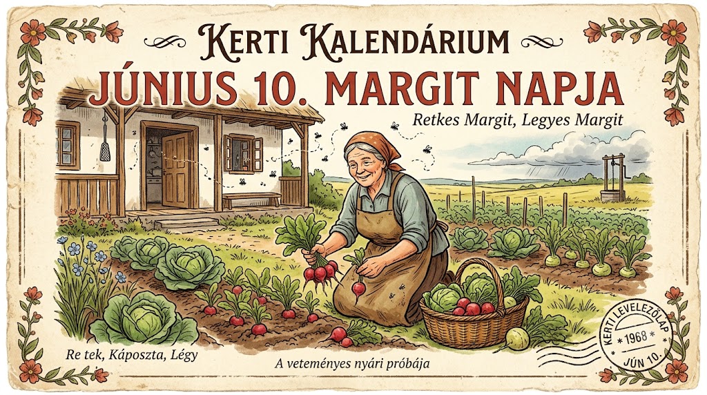 Június 10. Retkes Margit, legyes konyha és a veteményes nyári próbája