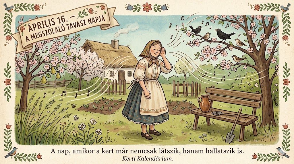 Április 16. A megszólaló tavasz napja a Kerti Kalendáriumban