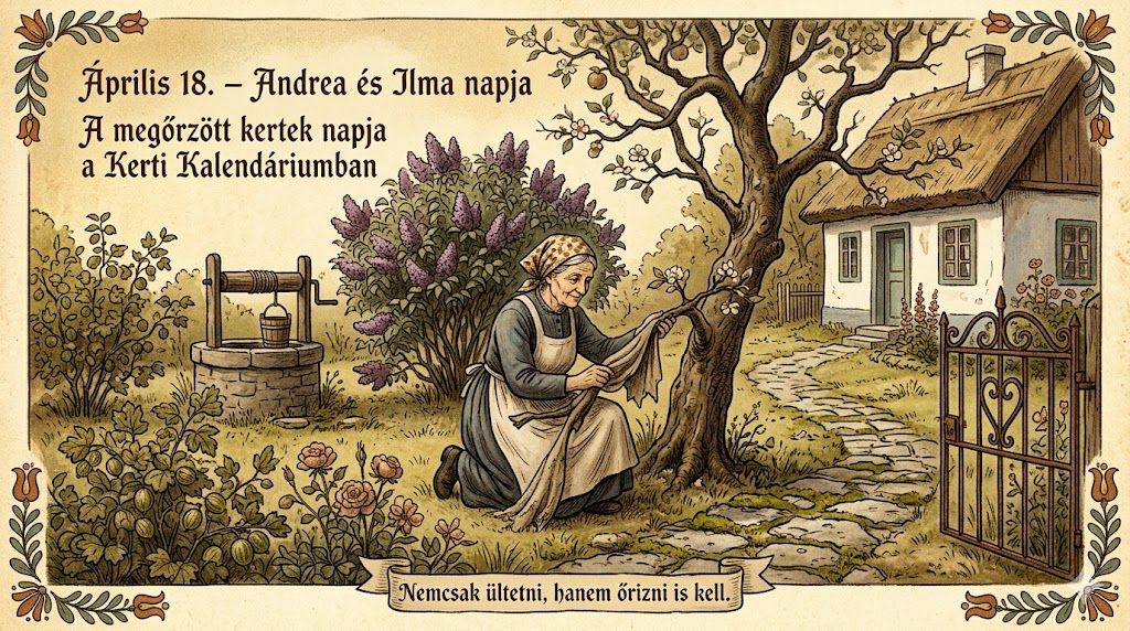 Április 18. A megőrzött kertek napja a Kerti Kalendáriumban