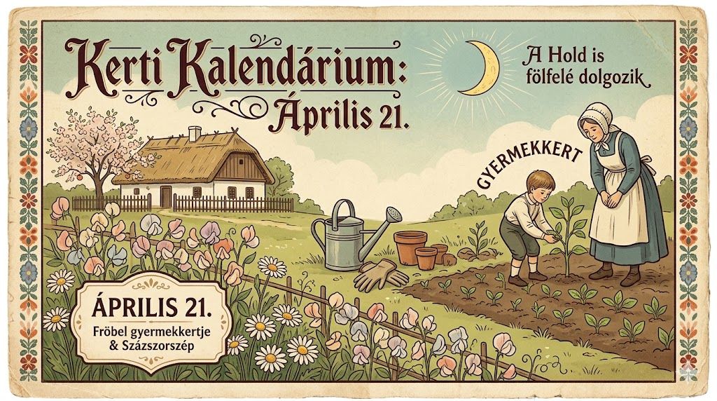 Április 21. Fröbel gyermekkertje, százszorszép és a növő Hold üzenete