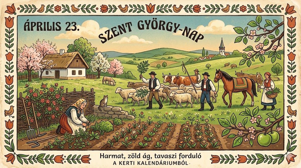 Április 23. Szent György napja, harmat és a kert tavaszi fordulója