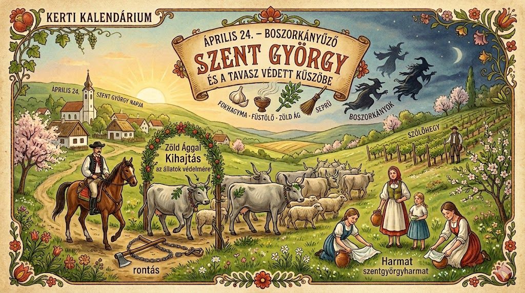 Április 24. Boszorkányűző Szent György és a tavasz védett küszöbe