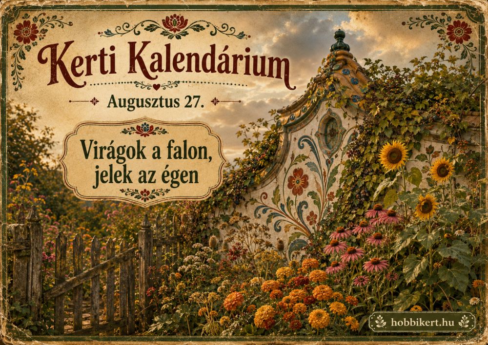 Augusztus 27. Virágok a falon, jelek az égen: amikor a kert kiköltözik a házra
