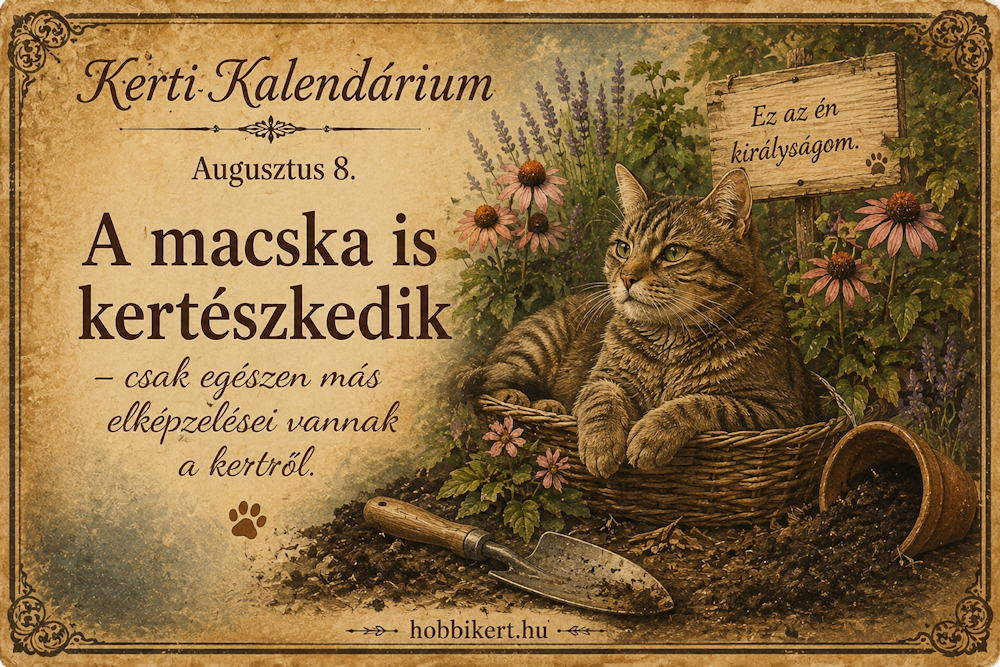 Augusztus 8. A macska is kertészkedik – csak egészen más elképzelései vannak a kertről