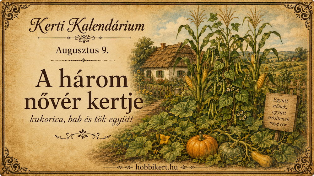 Augusztus 9. A három nővér kertje: miért ültettek együtt kukoricát, babot és tököt?