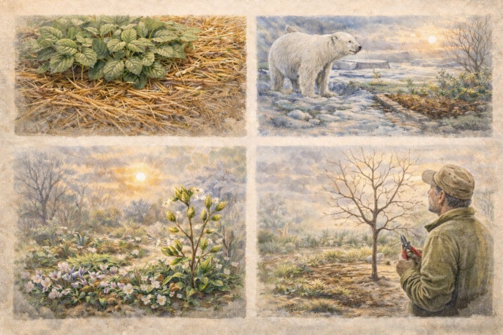 Február 27. Eperhangulat, jegesmedve-józanítás, és a kert „csendesen induló” napja