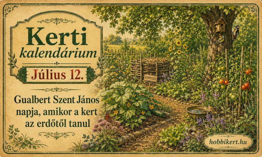 Július 12. Gualbert Szent János napja, amikor a kert az erdőtől tanul