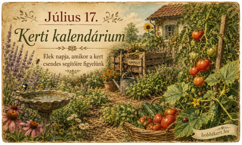Július 17. Elek napja, amikor a kert csendes segítőire figyelünk