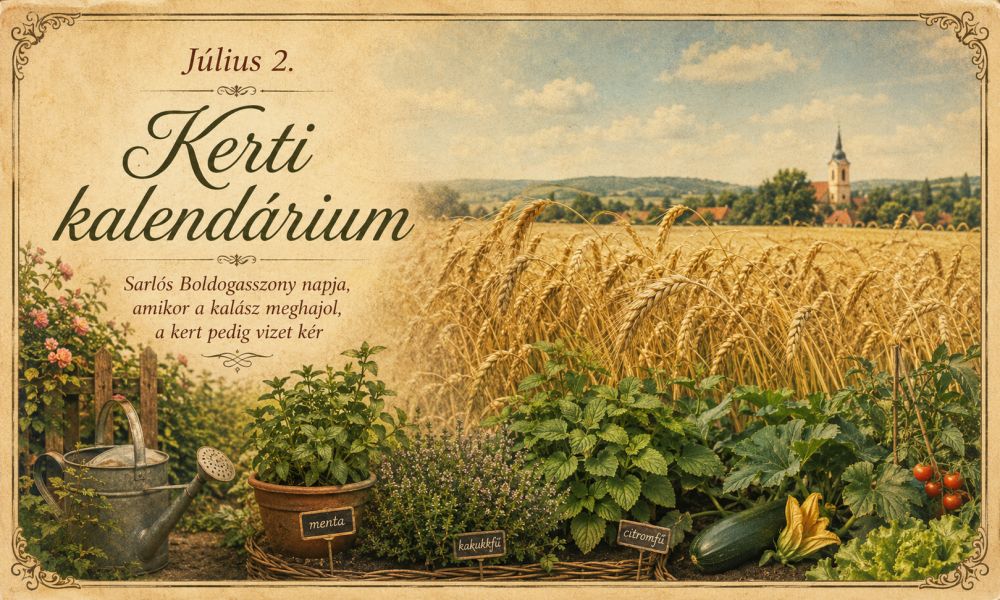 Július 2. Sarlós Boldogasszony napja, amikor a kalász meghajol, a kert pedig vizet kér