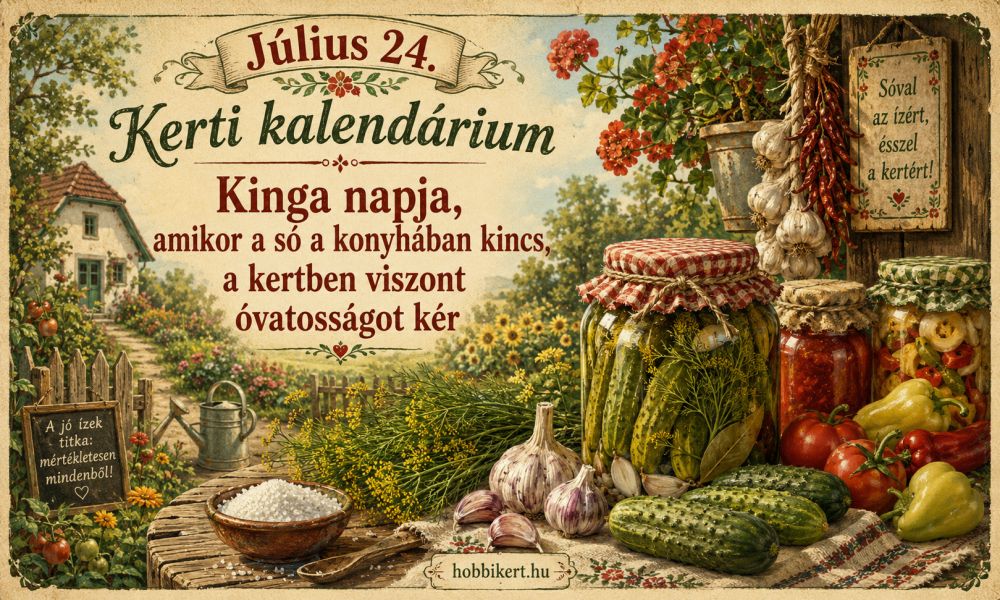 Július 24. Kinga napja, amikor a só a konyhában kincs, a kertben viszont óvatosságot kér
