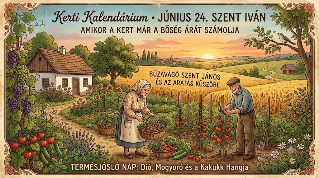 Június 24. Termésjósló Szent Iván, amikor a kert már a bőség árát számolja