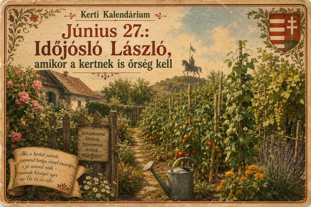 Június 27. Időjósló László, amikor a kertnek is őrség kell