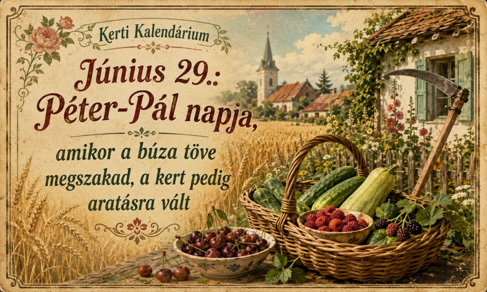 Június 29. Péter-Pál napja, amikor a búza töve megszakad, a kert pedig aratásra vált