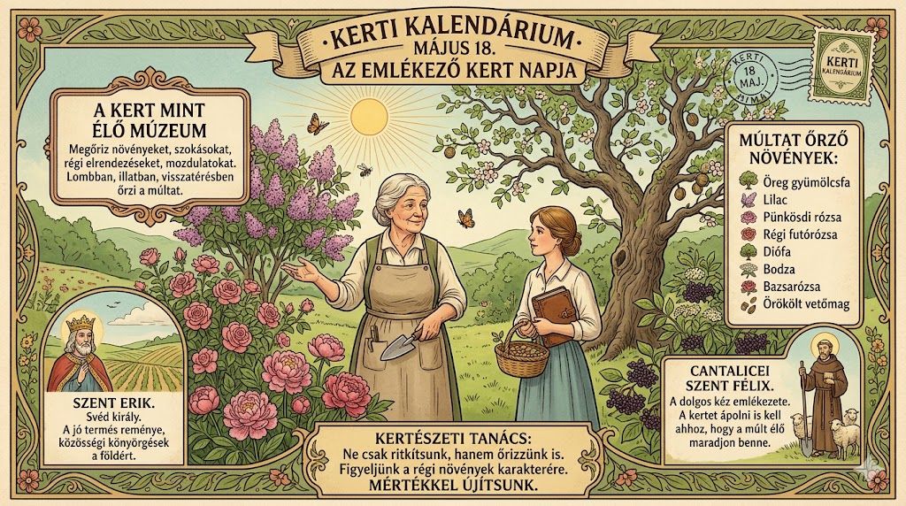 Május 18. Szent Erik, a múzeumok napja és a kert, amely emlékezik
