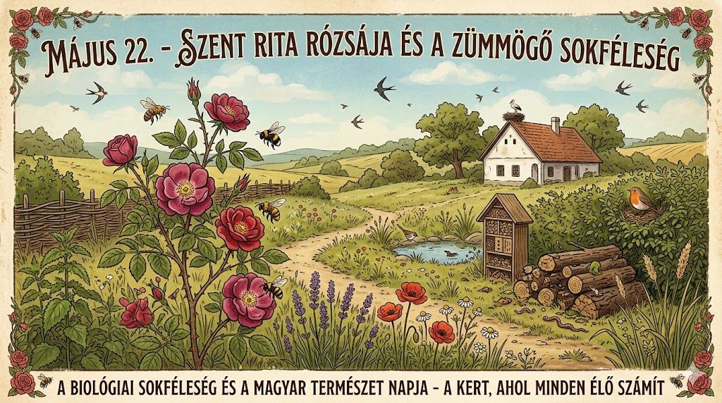 Május 22. Szent Rita rózsája és a zümmögő sokféleség