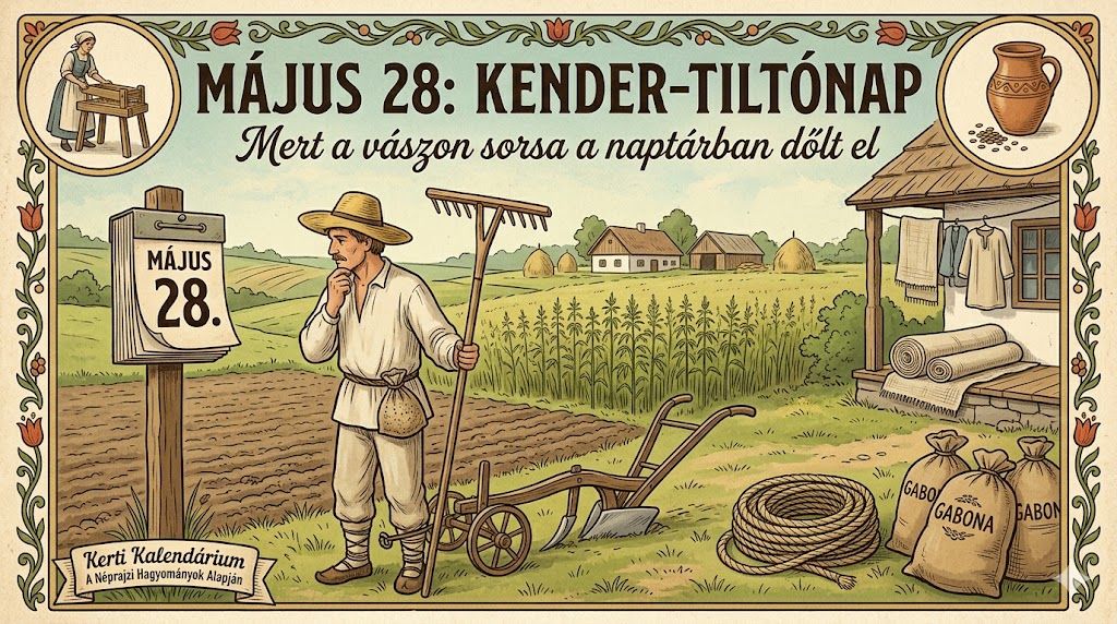 Május 28. Tilos kendert vetni, mert a vászon sorsa is a naptárban dőlt el