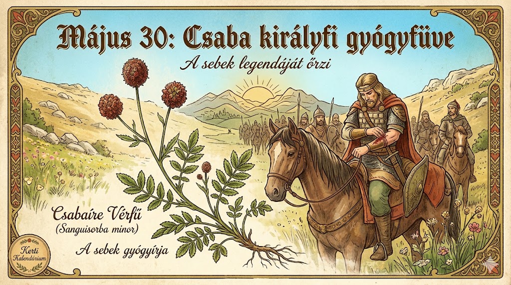 Május 30. Csaba királyfi gyógyfüve, amely a sebek legendáját őrzi