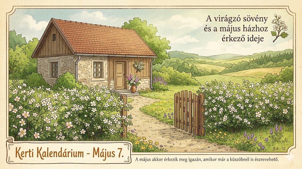Május 7. A virágzó sövény és a május házhoz érkező ideje