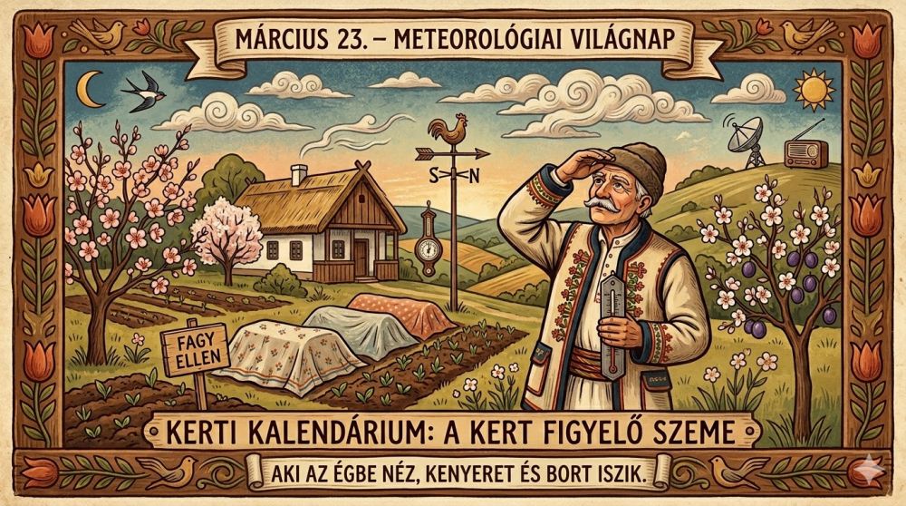 Március 23. A meteorológiai világnap és a kert figyelő szeme