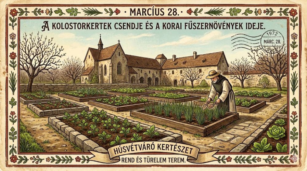 Március 28. A kolostorkertek csendje és a korai fűszernövények ideje