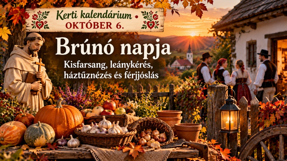Október 6. Brúnó napja, őszi háztűznézés és a kert csendes fordulata