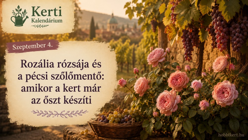 Szeptember 4. Rozália rózsája és a pécsi szőlőmentő: amikor a kert már az őszt készíti