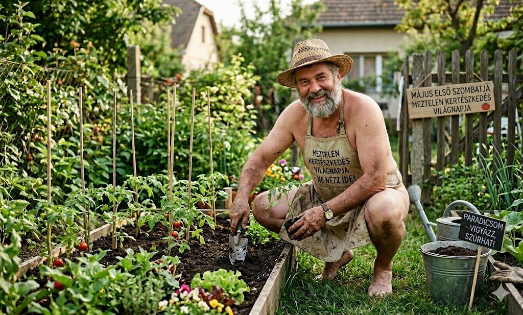 Meztelen kertészkedés világnapja: a nap, amikor a paradicsompalánta többet lát belőled, mint kellene