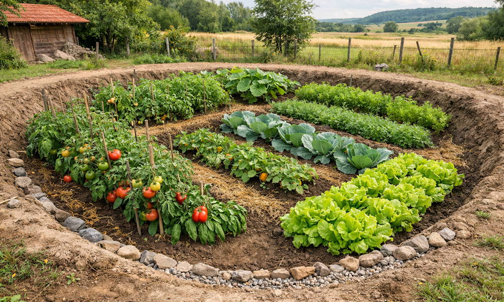 A süllyesztett ágyás, amely megtartja a vizet és legyőzi a szélsőségeket – sunken bed a mi klímánkra hangolva