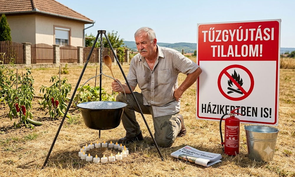 Tűzgyújtási tilalom a kertben: bogrács, grill, gazégetés és a nyári „jaj, csak egy kis láng lesz” pillanatok