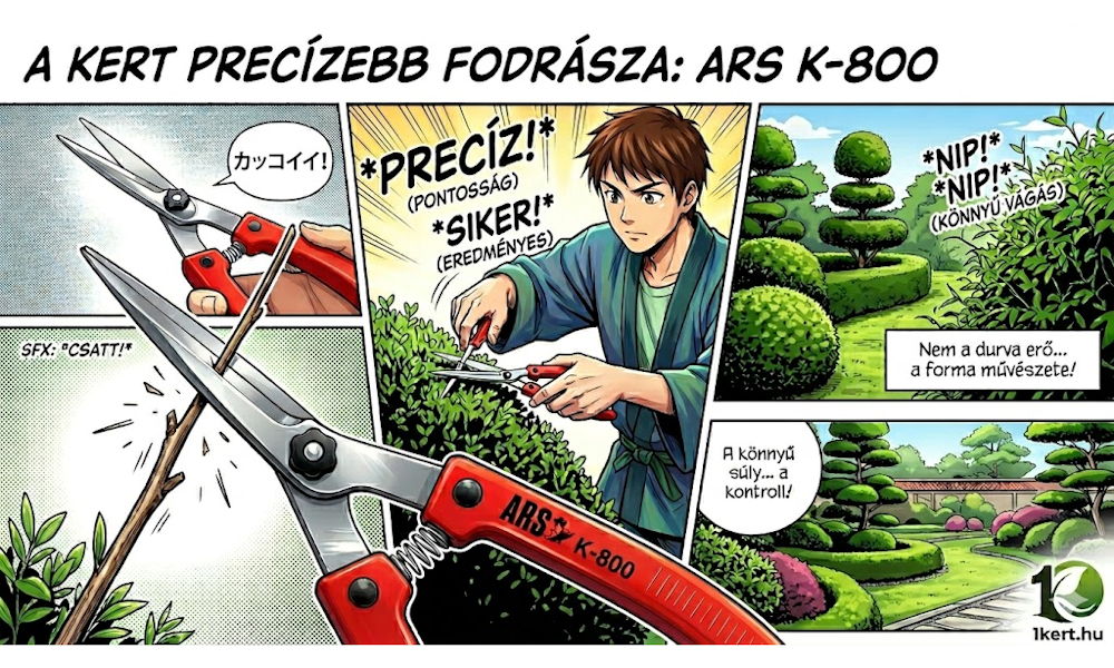 ARS K-800 sövényvágó olló: amikor a sövényt nem legyőzni akarod, csak szépen megformázni