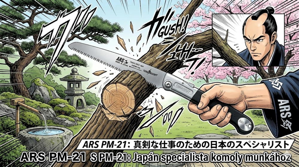 ARS PM-21 összecsukható ágfűrész: a zsebre vágható japán specialista, amely nem ijed meg a komolyabb ágaktól sem