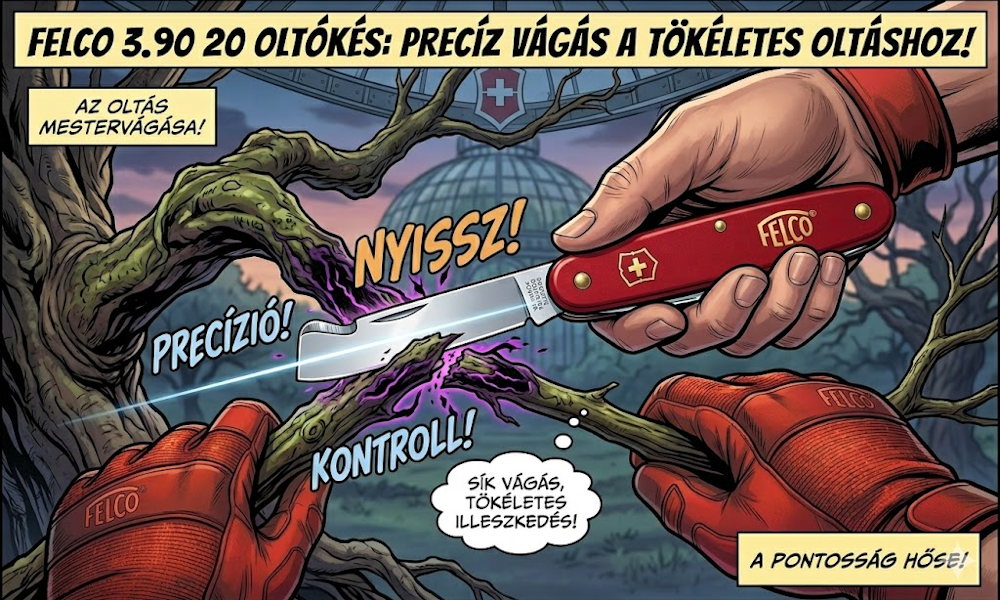 FELCO 3.90 20 oltókés: a kis svájci specialista, amelynél a pontosság fontosabb, mint a hangerő