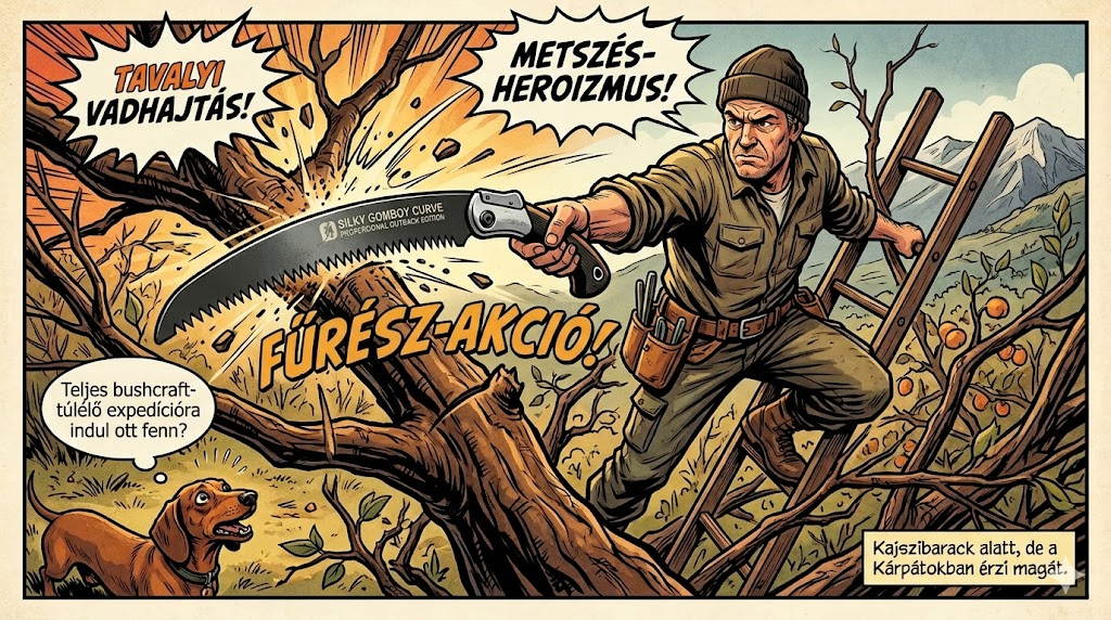 Silky Gomboy Curve Outback Edition: a kerti fűrész, amelyik úgy néz ki, mintha expedícióra menne, de a kajszifánál is nagyon otthon van