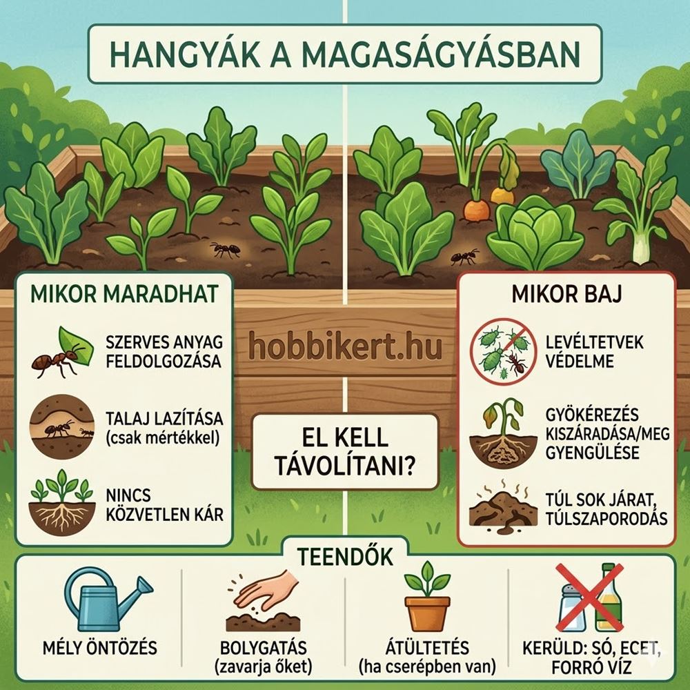 Hangyák költöztek a magaságyásba: ki kell őket lakoltatni?