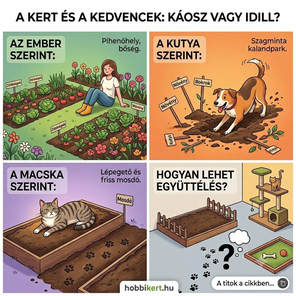 A kutya, a macska és a veteményes